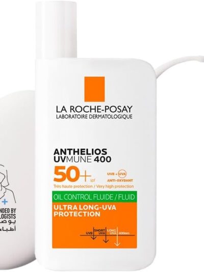 La Roche-Posay Anthelios UVMune 400 Oil Control Invisible Fluid Sunscreen SPF 50+ for Oily Skin for men and women 50ml