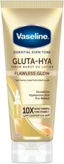 Vaseline Essential Even Tone Body Lotion,Flawless Glow, Gluta-Hya Serum UV, 10X