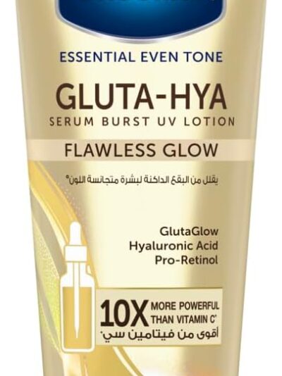 Vaseline Essential Even Tone Body Lotion,Flawless Glow, Gluta-Hya Serum UV, 10X