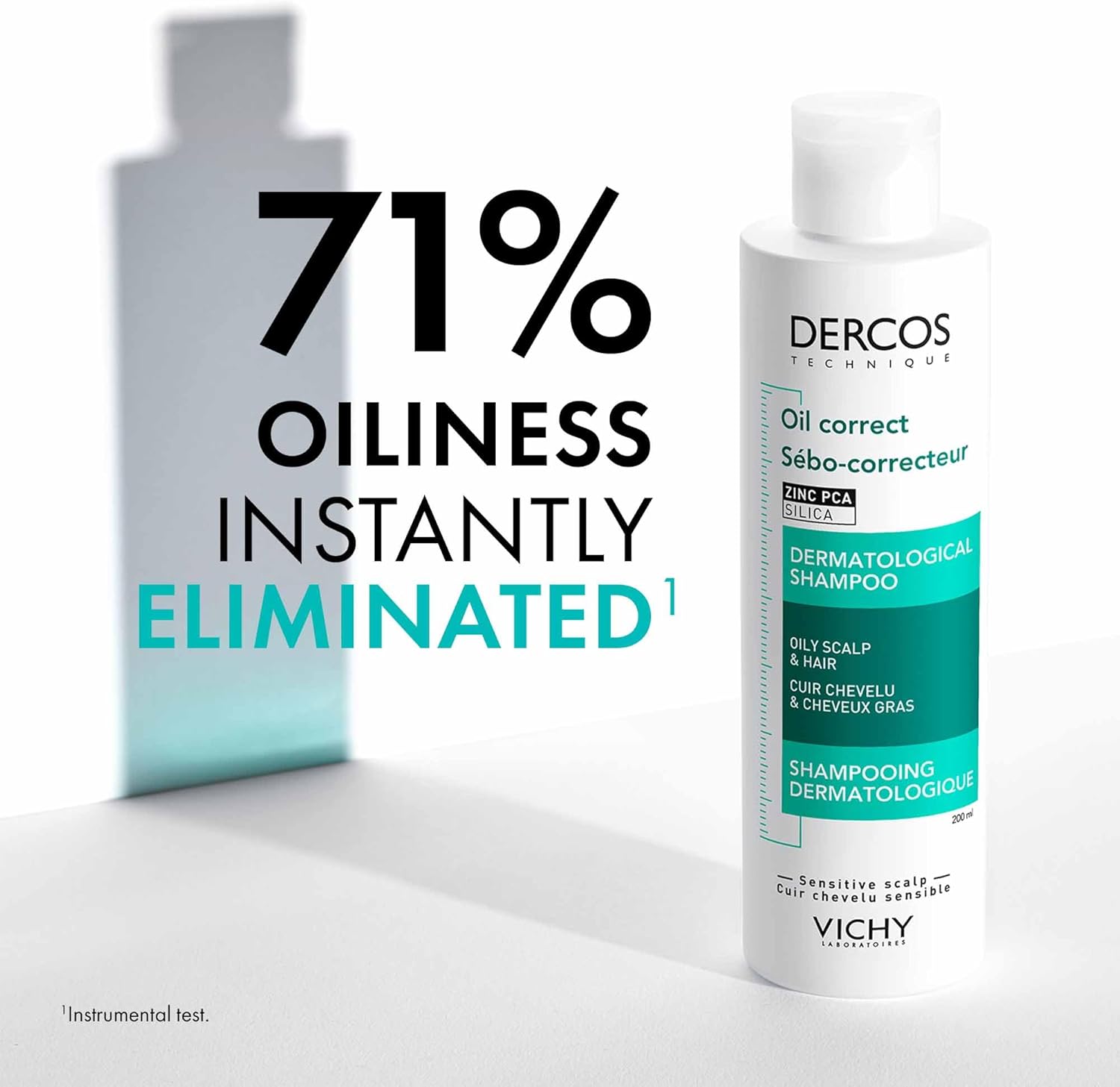 Dercos Oil Correct Shampoo for Oily Hair 200ml - Image 2