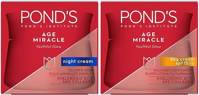 Pond's Age Miracle Day + Night Cream for Youthful Glow, 24-hour wrinkle correcting glow, 45g (Pack of 2 - Image 3