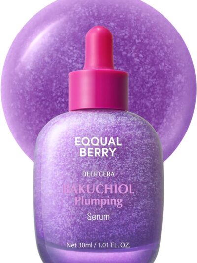 EQQUALBERRY Bakuchiol Plumping Face Serum 30 ml – Hydrating & Skin Texture Supporting Serum with Bakuchiol, Niacinamide & Hyaluronic Acid