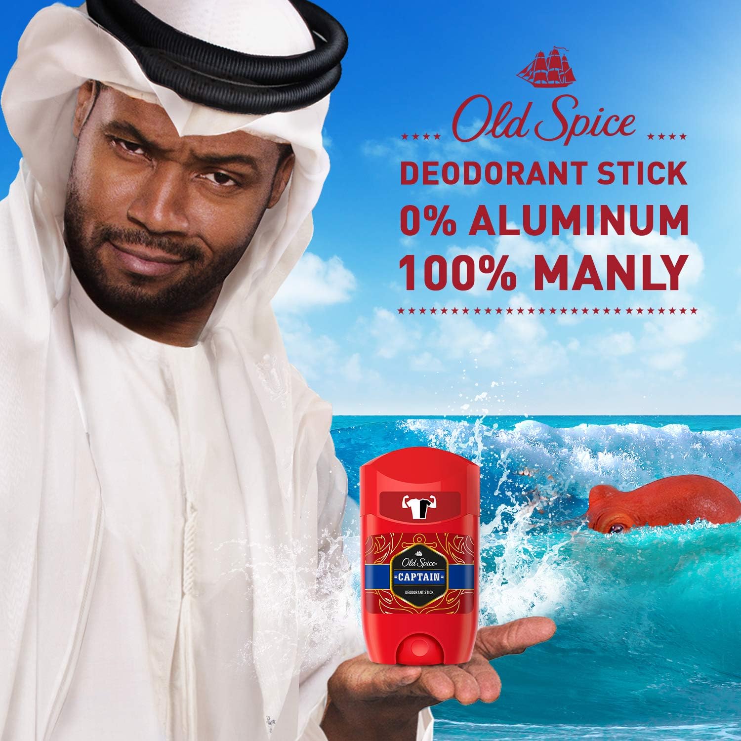 Old Spice Captain Deodorant Stick For Men, 3 x 50 ml - Image 2