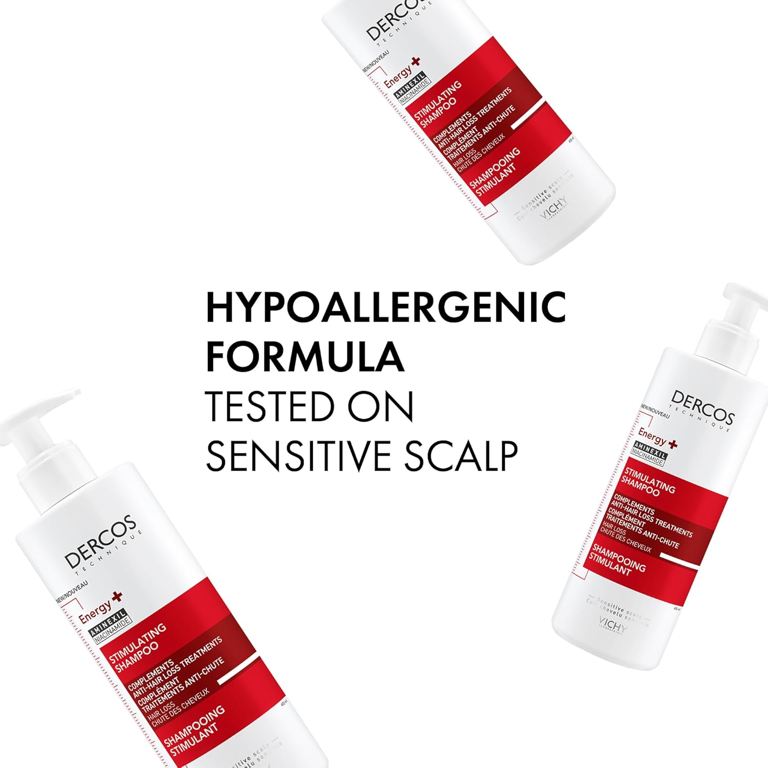 Vichy Dercos Energy + Stimulating and Anti Hair Loss Shampoo with Aminexil with Vitamin C 200ml - Image 3