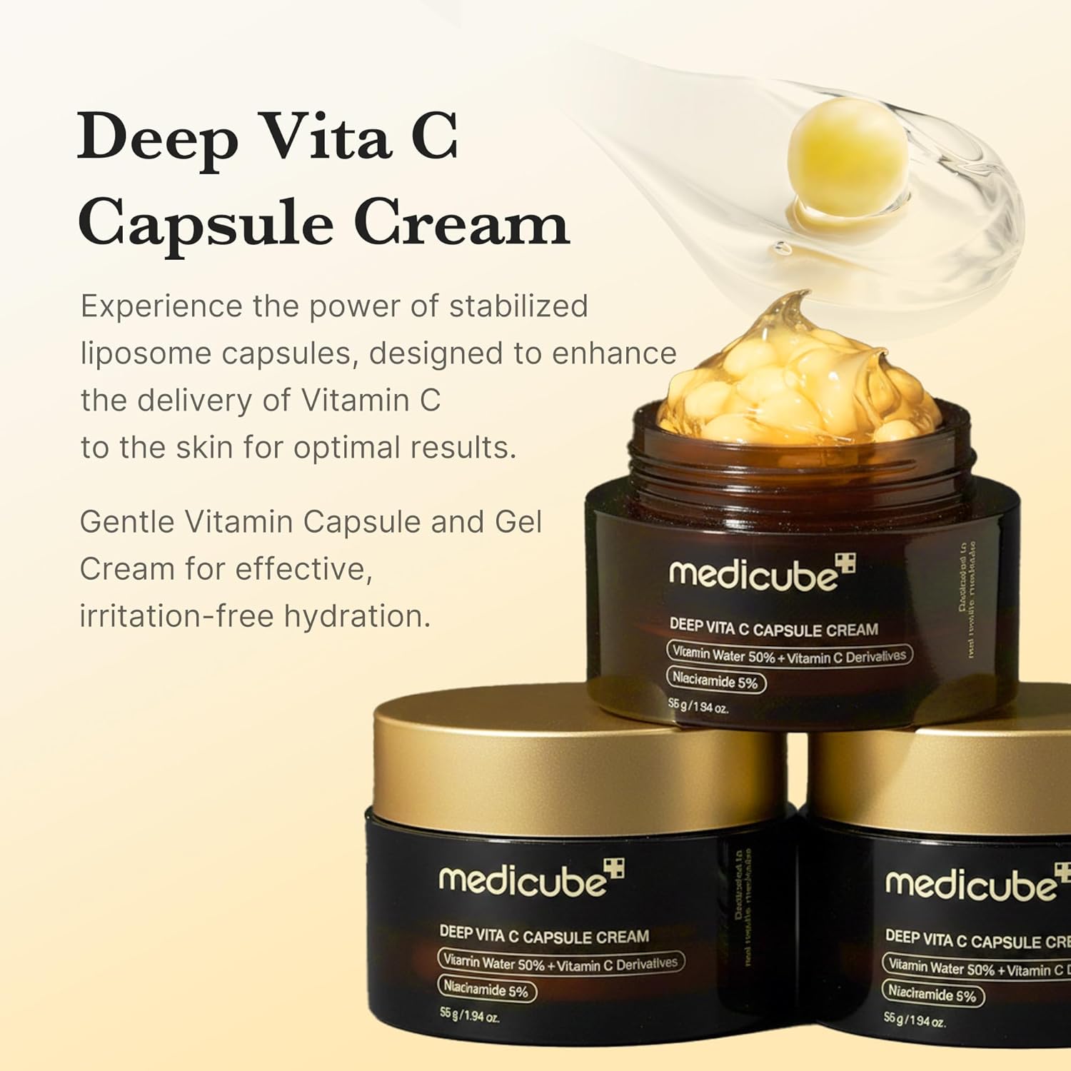 medicube Deep Vitamin C Golden Capsule Face Moisturizer - Image 3