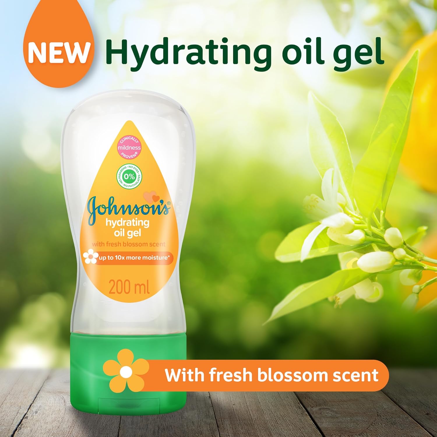 Johnson's Baby Fresh Blossom Hydrating Oil Gel (1x 200ml) - Image 2