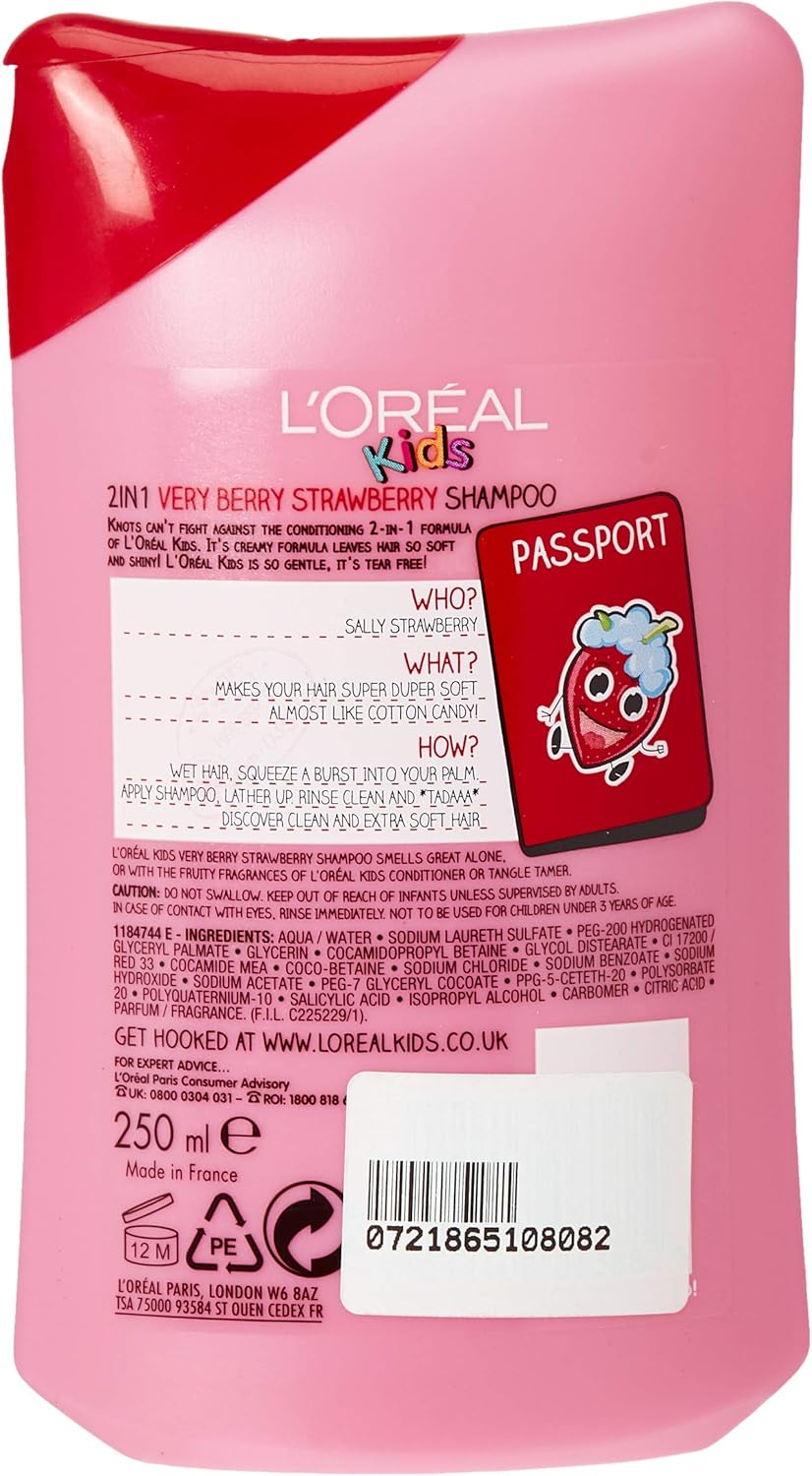 L’Oréal Paris Loreal Shampoo for Kids Strawberry 250ml - Image 2