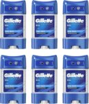 Gillette Antiperspirant Deodorant Gel For Men, 420 ml (70 ml x 6)