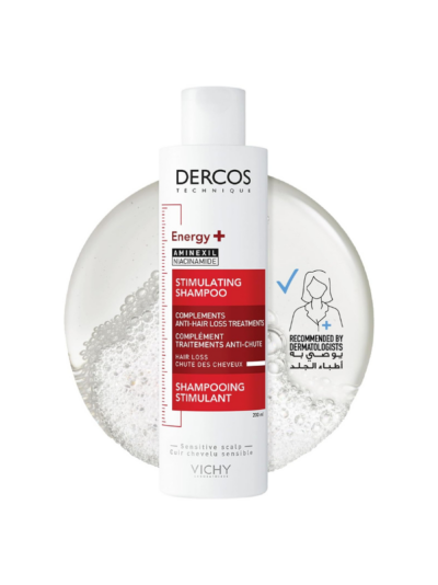 Vichy Dercos Energy + Stimulating and Anti Hair Loss Shampoo with Aminexil with Vitamin C 200ml