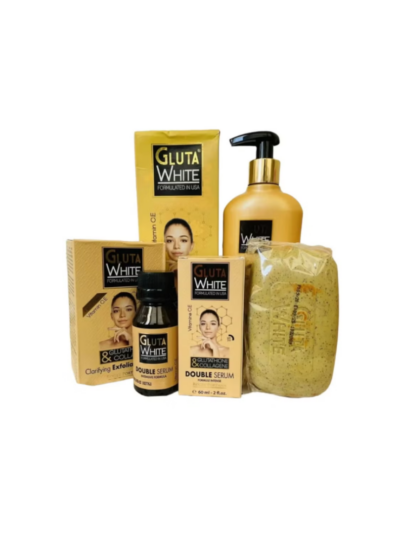 Gluta White Lightening Body Full Set Soap Cream Lotion Serum Oil and Darkspot corecter Cream
