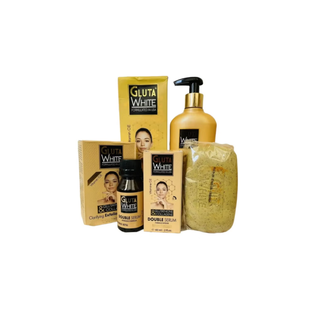 Gluta White Lightening Body Full Set Soap Cream Lotion Serum Oil and Darkspot corecter Cream