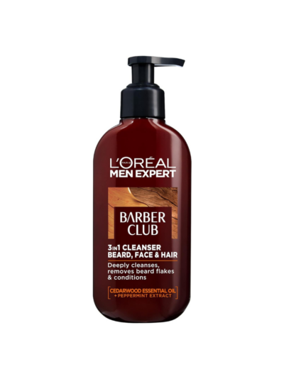 L'Oreal Men Expert Barber Club 3-In-1 Beard, Hair & Face Wash, 200 Ml