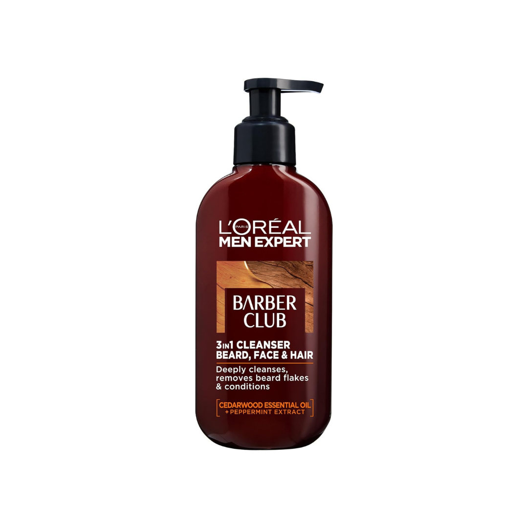 L'Oreal Men Expert Barber Club 3-In-1 Beard, Hair & Face Wash, 200 Ml