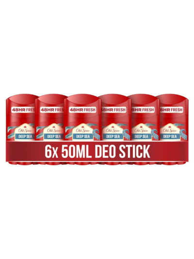 Old Spice Deep Sea Deodorant Stick for Men, 6 x 50