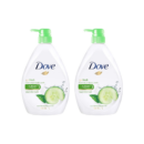 Dove Go Fresh Nourishing Body Wash, Cucumber and Green - 1L x 2 Pack