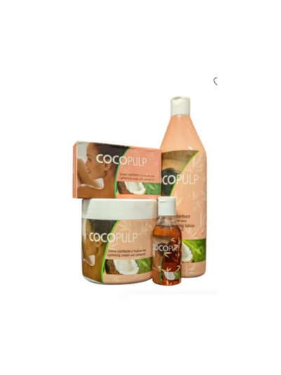 Cocopulp clarifiante lightening creme Lotion Oil Soap Complete Set