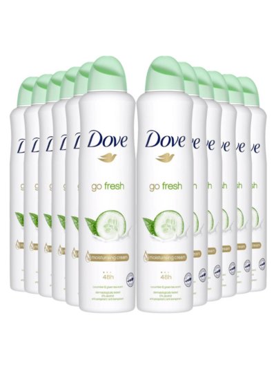 Dove 6x Go Fresh Cucumber & Green Tea Deo Deodorant Spray 250ml 48h