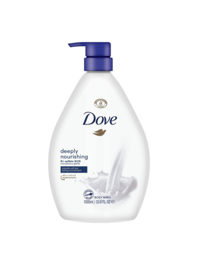 DOVE Deeply Nourishing Body Wash, for instant moisturising, Original, No Sulfates or Parabens, 1000ml