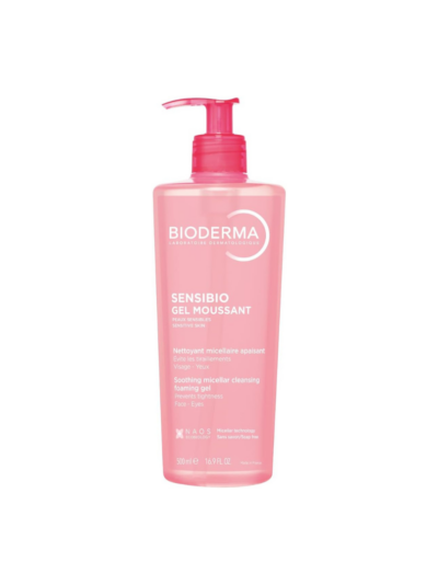 BioDerma Sensibio Soothing Micellar Cleansing Foaming Gel For Sensitive Skin, 500 ml