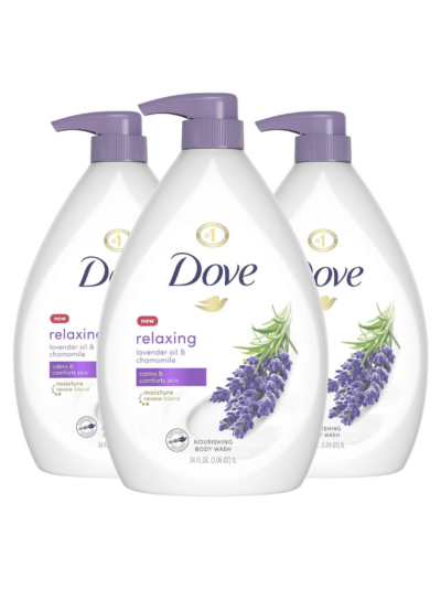 Dove Relaxing Body Wash Lavender Oil and Chamomile pack of 3