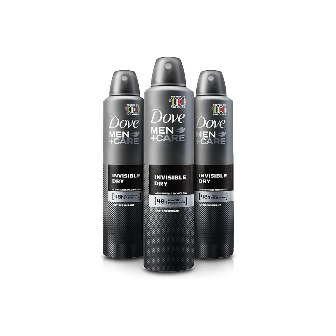 Dove Invisible Dry Strong Antiperspirant Aerosol Spray,Large Pack (3 x 250ml)