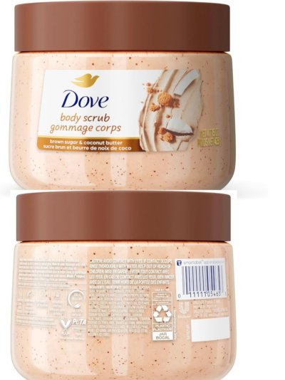 Dove Brown Sugar and Coconut Butter Body Scrub Exfoliates and Deeply Nourishes for Smooth, Radiant Skin 15 oz