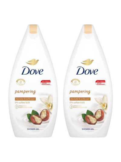 Dove Body Wash, Purely Pampering Shea Butter, 500ml, Pack of 2