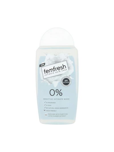 emfresh Intimate Skin Care 0% Wash, 0% Fragrance, 0% Soap, 94% Natural Origin Ingredients, Vegan Friendly