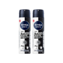 NIVEA MEN Black & White Invisible Antiperspirant Deodorant Spray, Original 2x150ml