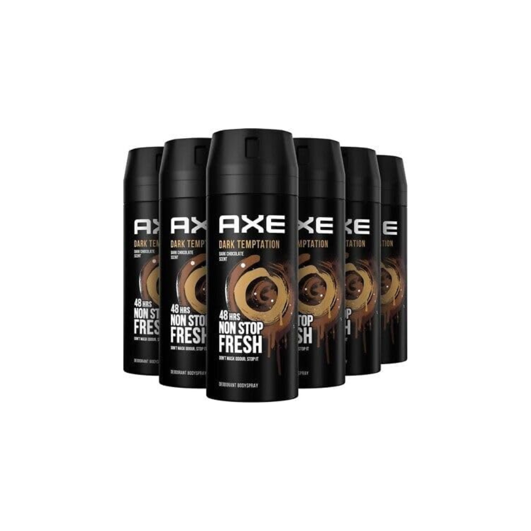 Axe Deodorant Aerosol Men Dark Temptation, 150 ml x6