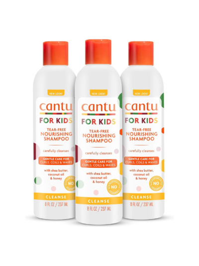 Cantu Care for Kids Nourishing Shampoo with Pure Shea Butter, 8 oz Pack of 3