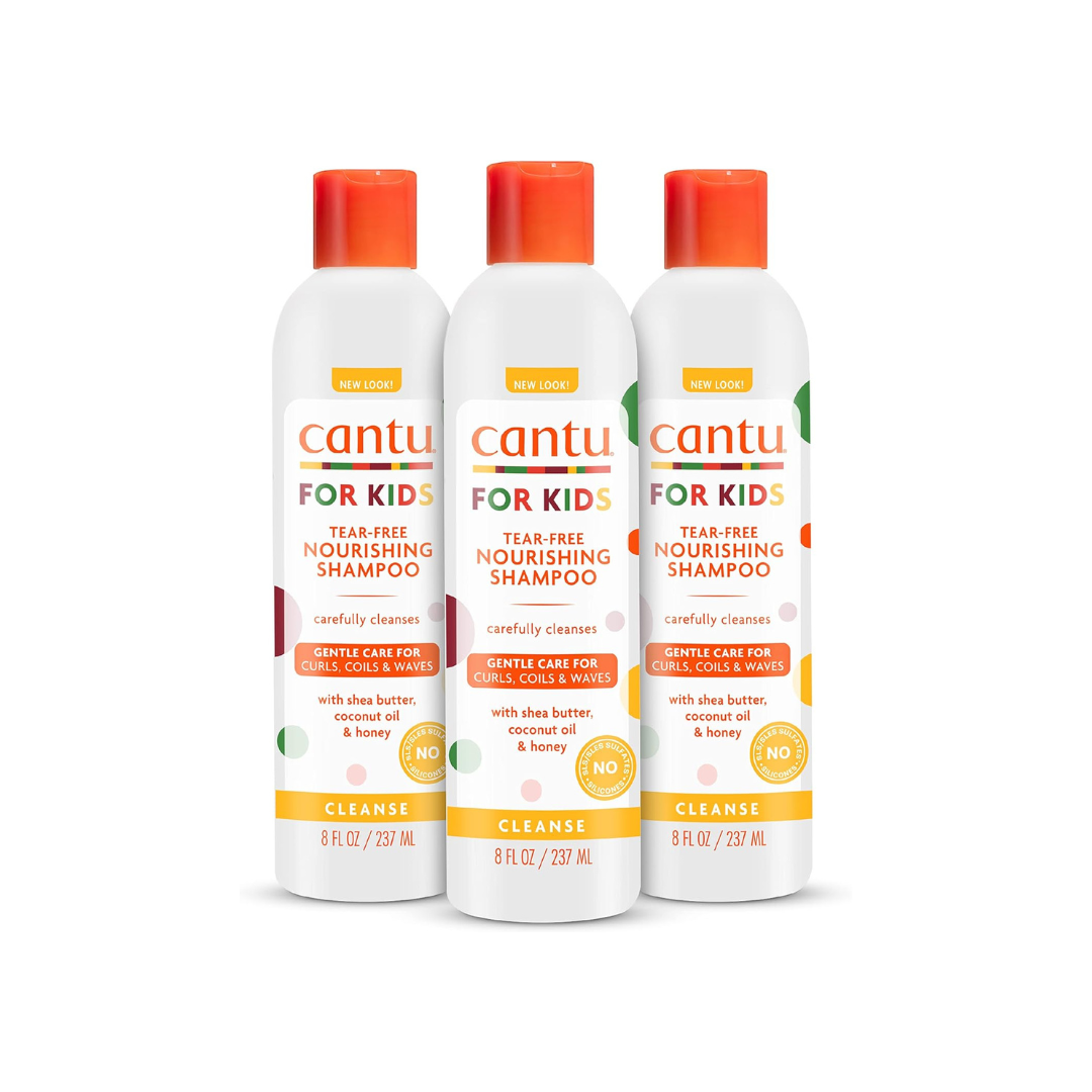 Cantu Care for Kids Nourishing Shampoo with Pure Shea Butter, 8 oz Pack of 3