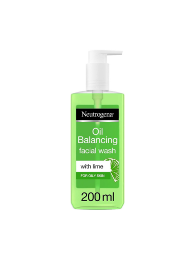 Neutrogena, Facial Wash, Visibly Clear With natural cleanser lime & soothing aloe vera 200ml