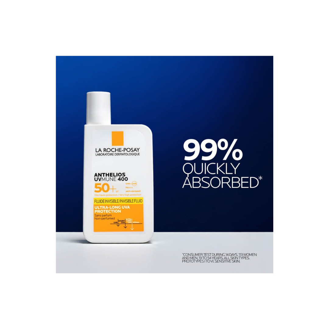 La Roche-Posay Anthelios UVMune 400 Invisible Fluid Sunscreen SPF 50+ - Image 2