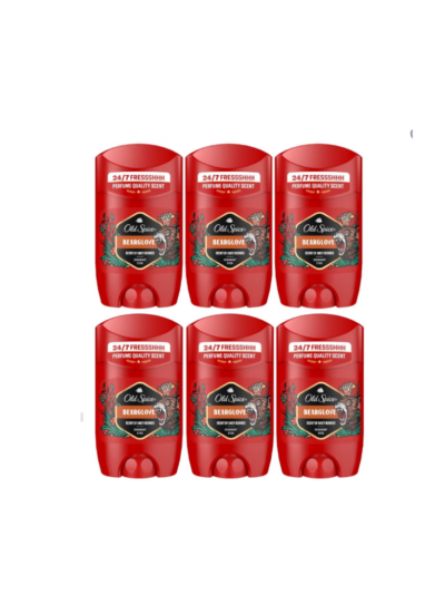 Old Spice bear lover deodorant stick for men, 6 x 50 ml,