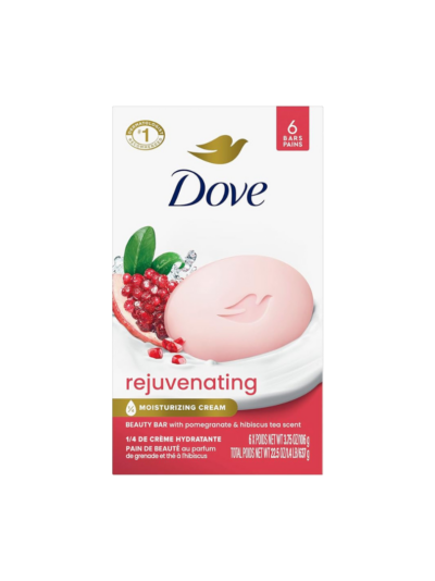 DOVE Go Fresh Pomegranate and Hibiscus Tea, With moisture renew blend pack of 6